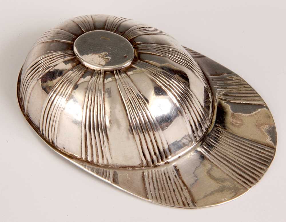 Lot 263 - AN UNUSUAL GEORGE III JOCKEY'S CAP SILVER...