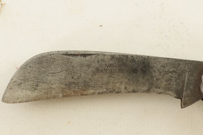 Lot 253 - A 19TH CENTURY STAG HORN PRUNING KNIFE BY W. SAYNOR