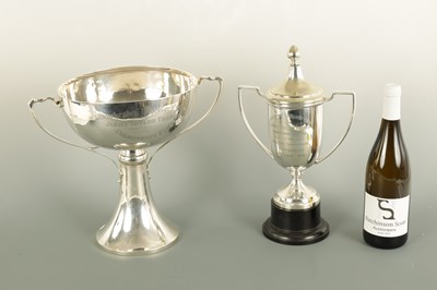Lot 234 - OF CYCLING INTEREST. A LARGE SILVER CYCLING TROPHY FOR MANCHESTER WHEELERS'