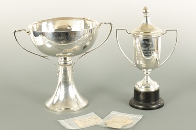 Lot 234 - OF CYCLING INTEREST. A LARGE SILVER CYCLING TROPHY FOR MANCHESTER WHEELERS'