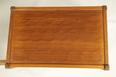 Lot 10 - AN ALAN ‘ACORN MAN’ GRAINGER AZED OAK TROLLEY/COFFEE TABLES