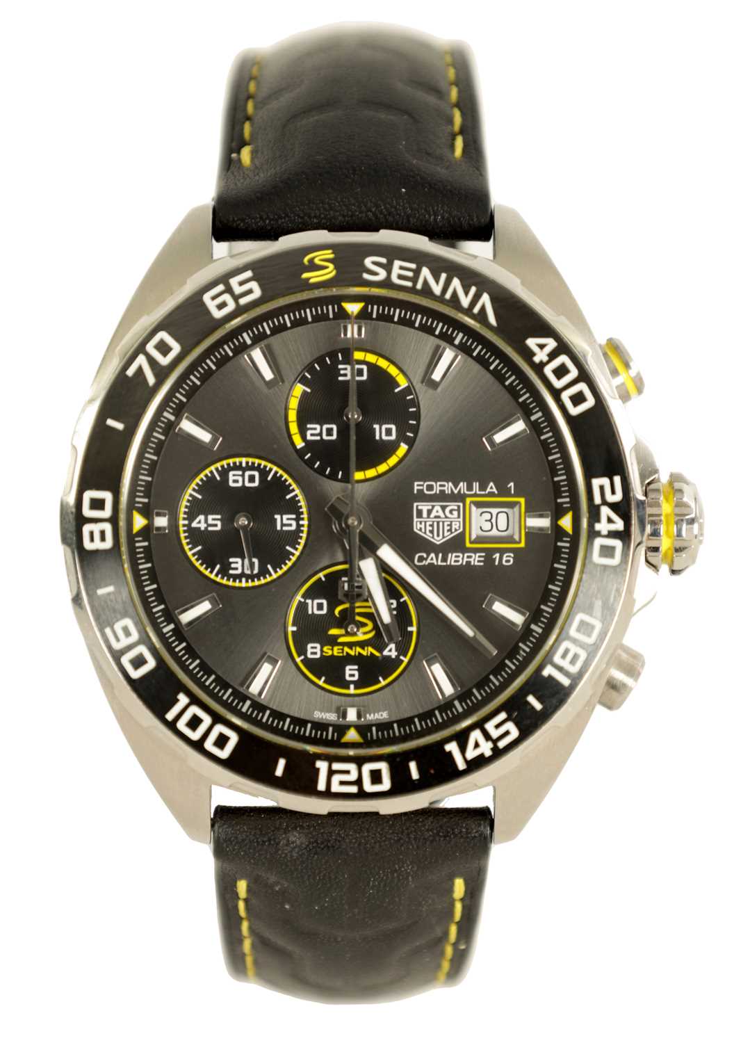 Lot 285 - A GENTLEMAN’S SPECIAL EDITION AYRTON SENNA TAG HEUER CHRONOGRAPH WRIST WATCH