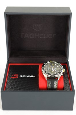 Lot 285 - A GENTLEMAN’S SPECIAL EDITION AYRTON SENNA TAG HEUER CHRONOGRAPH WRIST WATCH