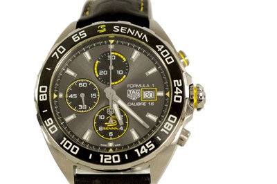 Lot 285 - A GENTLEMAN’S SPECIAL EDITION AYRTON SENNA TAG HEUER CHRONOGRAPH WRIST WATCH
