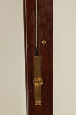 Lot 682 - J J WILSON, SUNDERLAND. AN EARLY VICTORIAN ROSEWOOD MARINE STICK BAROMETER/IMPROVED SYMPIESOMETER