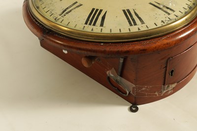 Lot 658 - A REGENCY CONVEX DIAL FUSEE WALL CLOCK