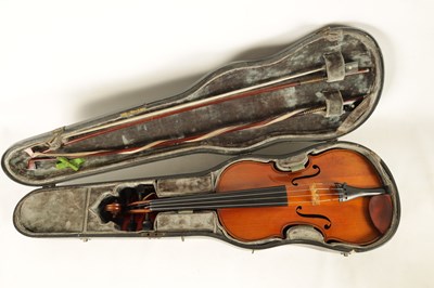 Lot 442 - AN ANTIQUE VIOLIN BRANDED INSIDE ‘H. DERAZEY’