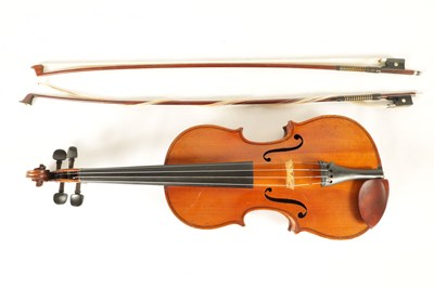 Lot 442 - AN ANTIQUE VIOLIN BRANDED INSIDE ‘H. DERAZEY’