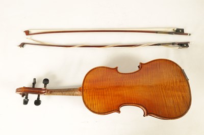 Lot 442 - AN ANTIQUE VIOLIN BRANDED INSIDE ‘H. DERAZEY’