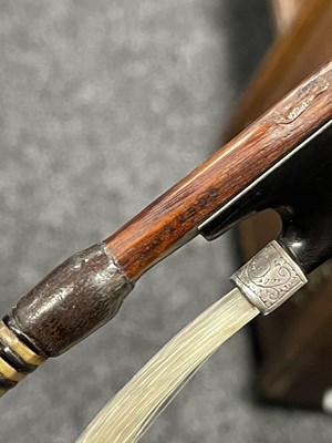 Lot 442 - AN ANTIQUE VIOLIN BRANDED INSIDE ‘H. DERAZEY’
