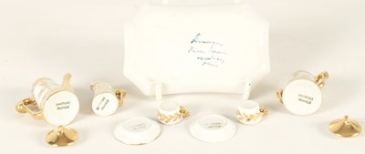 Lot 47 - AN EARLY 20TH CENTURY MINIATURE LIMOGES PORCELAIN FRENCH NAPOLEON TEA SERVICE