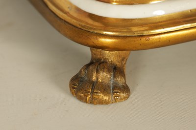 Lot 45 - A LARGE 19TH CENTURY ORMOLU MOUNTED CAPODIMONTE PORCELAIN TABLE CASKET