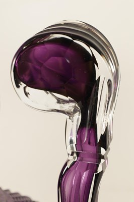 Lot 17 - A LARGE PAIR OF LATE 19TH/EARLY 20TH CENTURY RUSSIAN ORMOLU MOUNTED AMETHYST CUT-GLASS
