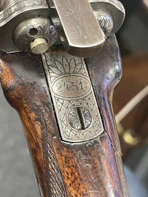 Lot 395 - F.V. DREYSE, SOMMERDA. A MID 19TH CENTURY GERMAN 16 BORE TWIST ACTION COMBINATION RIFLE/SHOTGUN