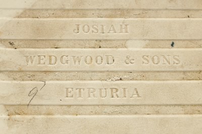 Lot 89 - A RARE SET OF SIX 19TH CENTURY WEDGWOOD BLUE AND WHITE TILES DEPICTING DOG PORTRAITS