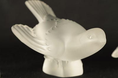 Lot 11 - A COLLECTION OF FOUR LALIQUE FRANCE FROSTED GLASS SCULPTURES