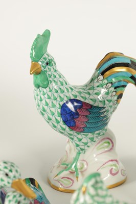 Lot 83 - A GROUP OF FIVE HEREND, HUNGARY BIRD FIGURES