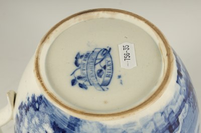 Lot 64 - AN EARLY 19TH CENTURY JOHN AND RICHARD RILEY PEARLWARE BLUE AND WHITE SHOULDERED JUG