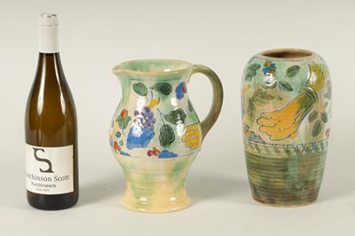 Lot 66 - A ROYAL DOULTON FRANK BRANGWYN RIBBED BULBOUS JUG