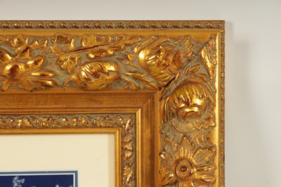 Lot 92 - MARCEL CHAUFRIASSE LIMOGES, AN EARLY 20TH CENTURY BLUE AND WHITE PATE-SUR-PATE FRAMED PORCELAIN PLAQUE