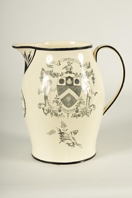 Lot 70 - AN EARLY 19TH CENTURY CREAMWARE PRESENTATION JUG