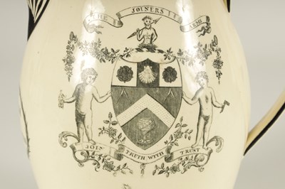 Lot 70 - AN EARLY 19TH CENTURY CREAMWARE PRESENTATION JUG