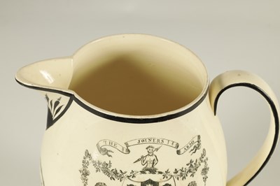 Lot 70 - AN EARLY 19TH CENTURY CREAMWARE PRESENTATION JUG