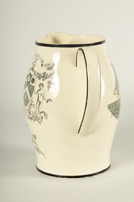 Lot 70 - AN EARLY 19TH CENTURY CREAMWARE PRESENTATION JUG