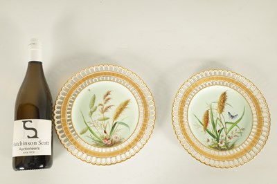 Lot 78 - A PAIR OF LATE 19TH CENTURY MINTON CABINET PLATES