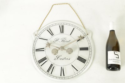 Lot 778 - AN UNUSUAL EARLY 20TH CENTURY FRENCH GLASS DIAL MYSTERY WALL CLOCK