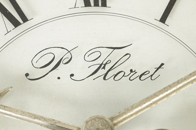 Lot 778 - AN UNUSUAL EARLY 20TH CENTURY FRENCH GLASS DIAL MYSTERY WALL CLOCK