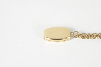 Lot 391 - A 9CT YELLOW GOLD LOCKET NECKLACE
