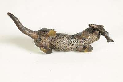 Lot 599 - A LATE 19TH CENTURY BERGMAN STYLE COLD PAINTED BRONZE SCULPTURE