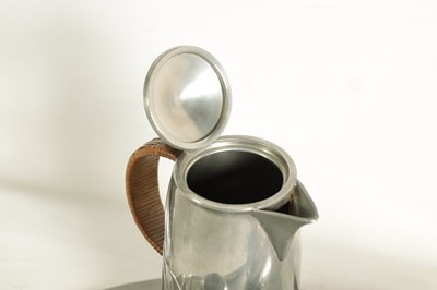 Lot 569 - AN EARLY 20TH CENTURY ARCHIBALD KNOX FOR LIBERTY AND CO. TUDRIC PEWTER TEA SET