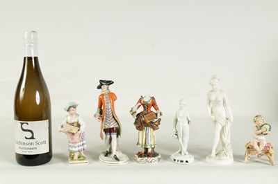 Lot 96 - A GROUP OF SIX CONTINENTAL PORCELAIN FIGURES