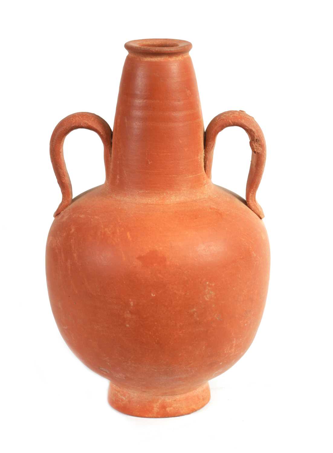 Lot 50 - A ROMAN TWO HANDLED TERRACOTTA VASE