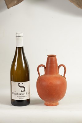 Lot 50 - A ROMAN TWO HANDLED TERRACOTTA VASE
