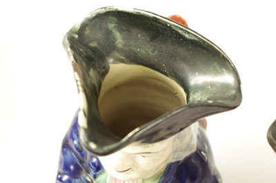 Lot 92 - A LATE 18TH/EARLY 19TH CENTURY RALPH RALPH WOOD TYPE PEARLWARE TOBY JUG AND ANOTHER