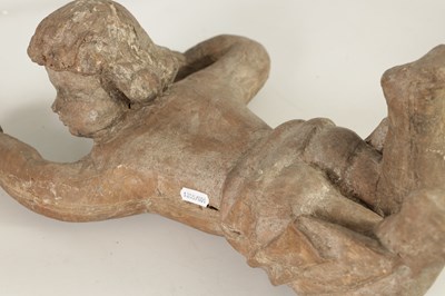 Lot 489 - A 19TH CENTURY CARVED WALNUT AND PAPER MACHE PUTTI