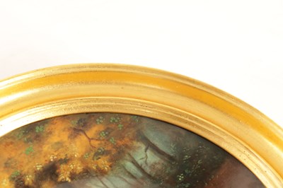 Lot 56 - A LATE 19TH CENTURY VIENNA STYLE FRAMED DISHED PORCELAIN PLAQUE