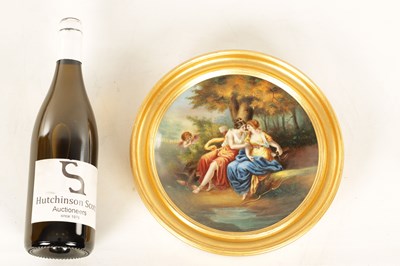 Lot 56 - A LATE 19TH CENTURY VIENNA STYLE FRAMED DISHED PORCELAIN PLAQUE