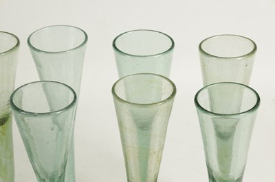 Lot 10 - A COLLECTION OF 19TH CENTURY GREEN WINE GLASSES