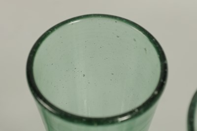 Lot 10 - A COLLECTION OF 19TH CENTURY GREEN WINE GLASSES