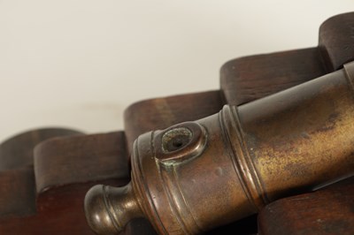 Lot 381 - AN 18TH/19TH CENTURY BRONZE STARTING CANNON
