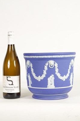 Lot 88 - A LARGE WEDGWOOD JASPERWARE  JARDINIERE
