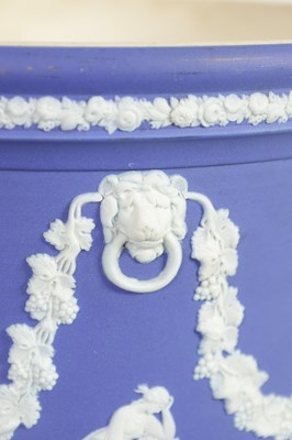 Lot 88 - A LARGE WEDGWOOD JASPERWARE  JARDINIERE