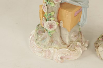 Lot 51 - TWO LATE 19TH-CENTURY DRESDEN-TYPE PORCELAIN FIGURINES