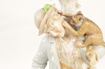 Lot 51 - TWO LATE 19TH-CENTURY DRESDEN-TYPE PORCELAIN FIGURINES