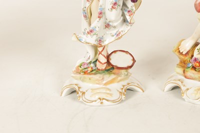 Lot 92 - A PAIR OF LATE 19TH CENTURY CONTINENTAL FIGURES OF YOUNG LADIES