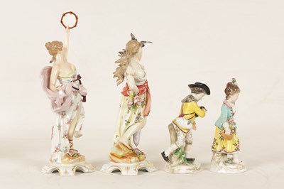 Lot 92 - A PAIR OF LATE 19TH CENTURY CONTINENTAL FIGURES OF YOUNG LADIES